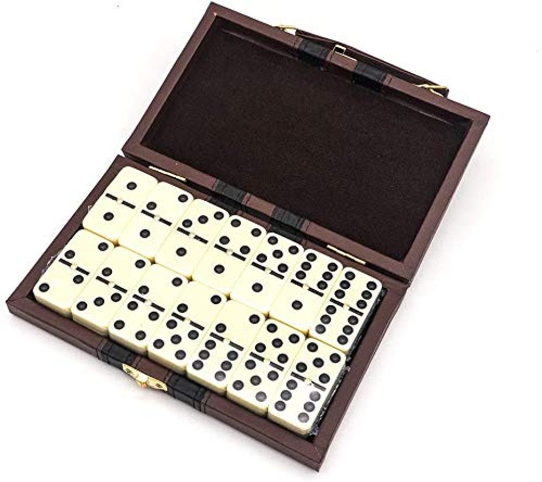 Social EUROXANTY®- Juego de Mesa Dominó de 28 Piezas con Maletín de Polipiel
