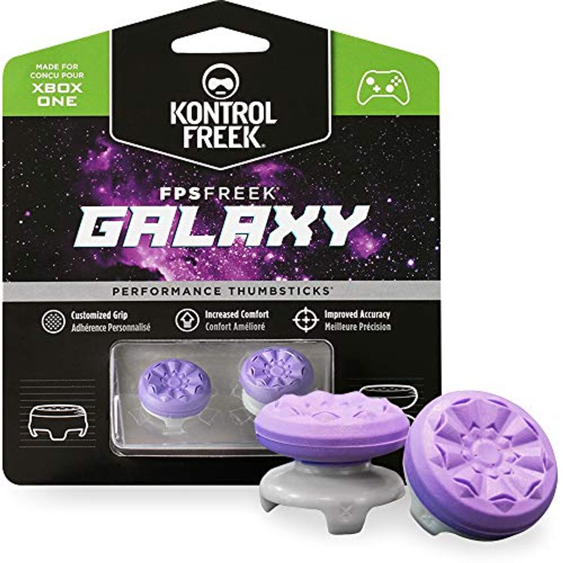 Producto KontrolFreek FPS Freek Galaxy Morados Performance Thumbsticks para Mando de Xbox One