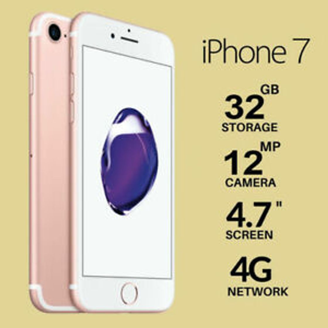 Electronic Apple iPhone 7 Smartphone Libre Oro Rosa 32GB