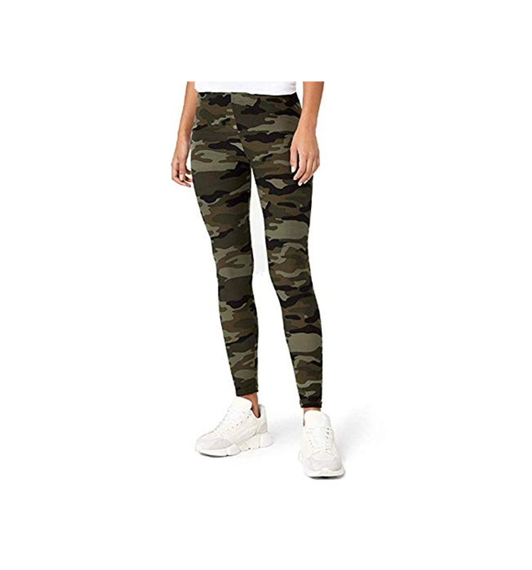 Moda LEMON TREE SL Leggins para Mujer Estilo Camuflaje Color Verde. Talla XL