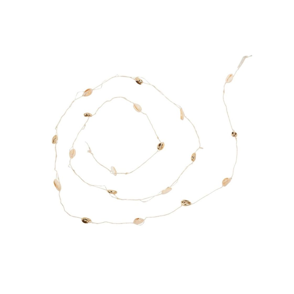 Productos 20 LED White and Gold Shell Cord Fairy Lights