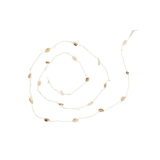 20 LED White and Gold Shell Cord Fairy Lights