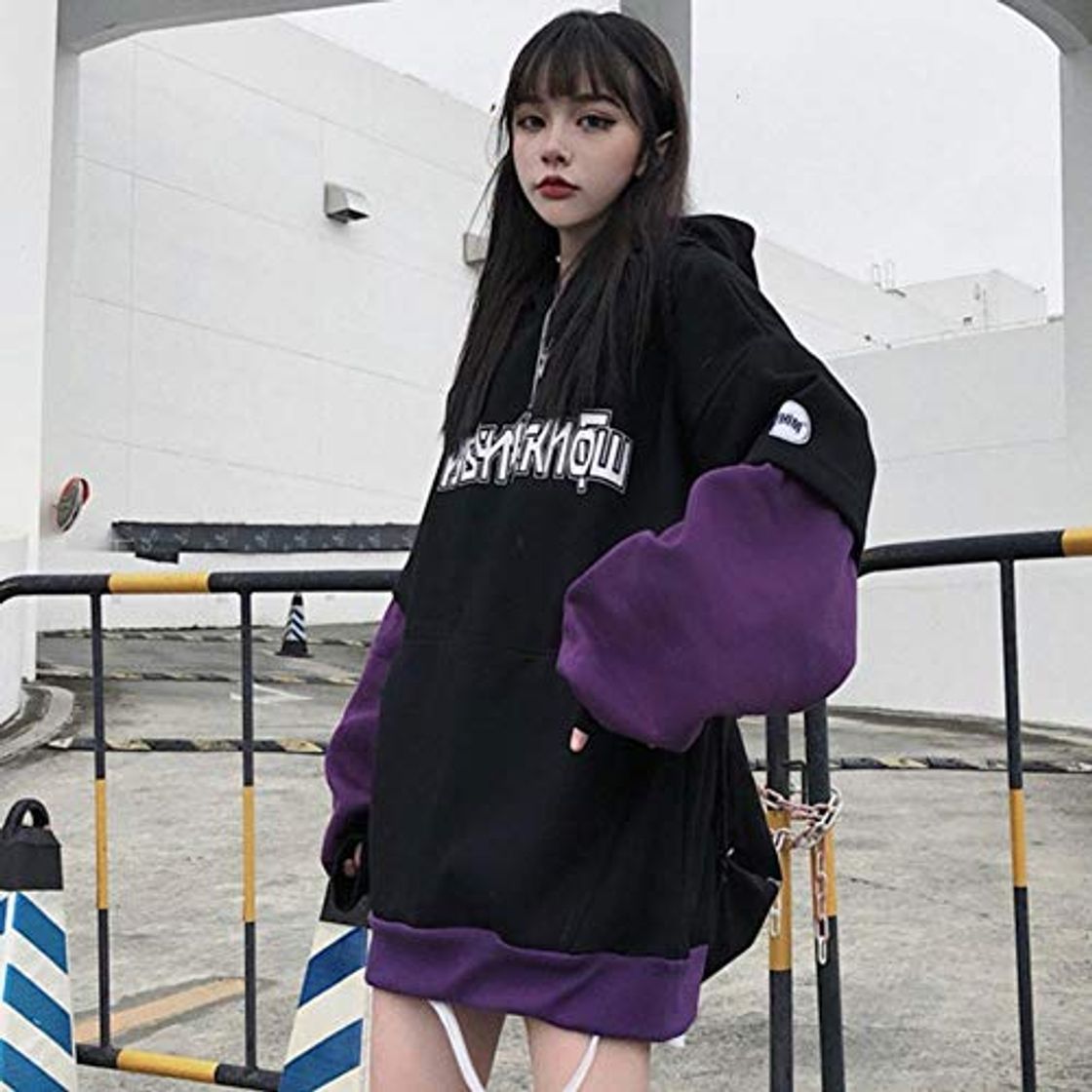 Social MU-PPX Sudadera con Capucha Y Estampado De Letras Streetwear Hip Hop Mujeres