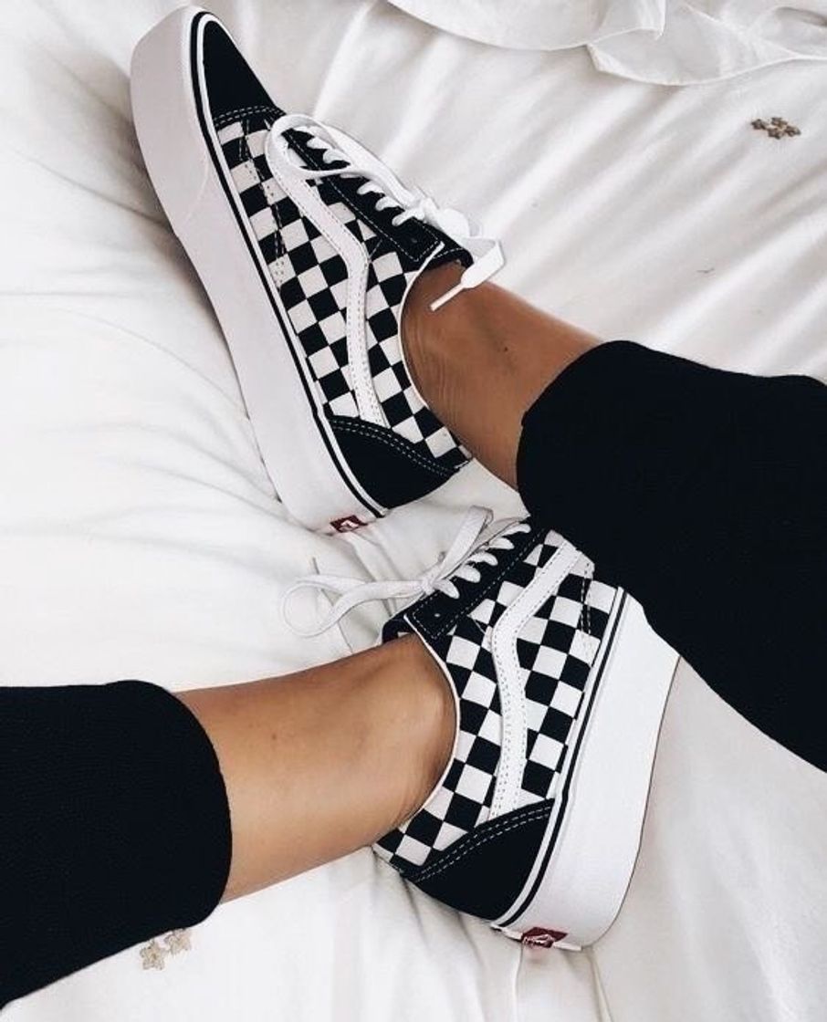 Social Vans old skool pretos e brancos