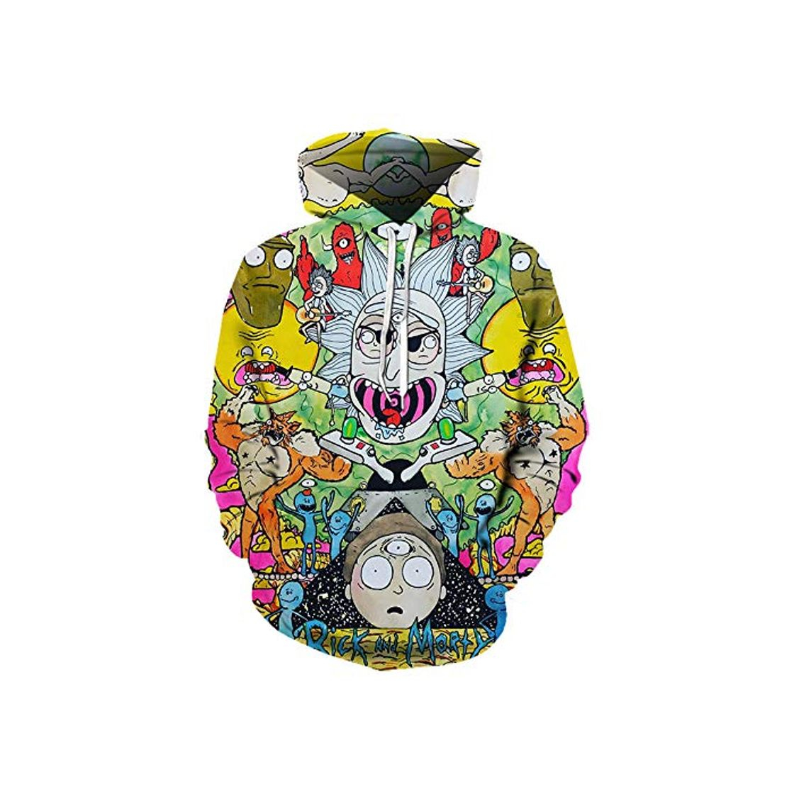 Moda XIAOHU Sudadera con Capucha 3D Sudadera con Capucha Rick Morti Sudadera Unisex