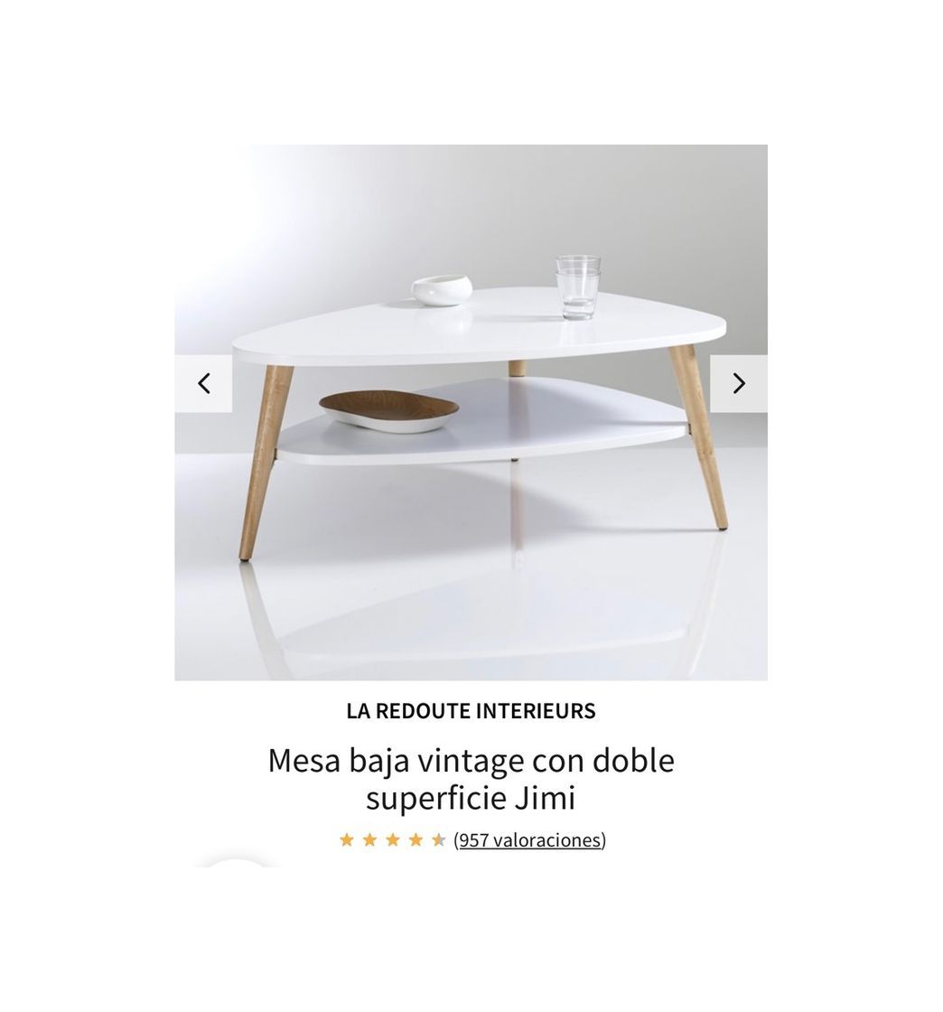 Social Mesa baja vintage con doble superficie jimi blanco La Redoute 