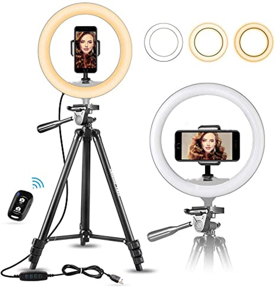 Fashion 📷Selfie Ring Light with Tripod Stand & 2 Phone Holders⭐

