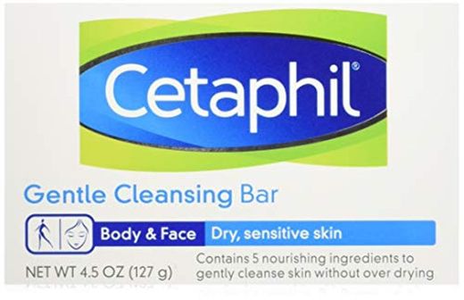 Cetaphil - Barra de limpieza suave para piel seca y sensible –