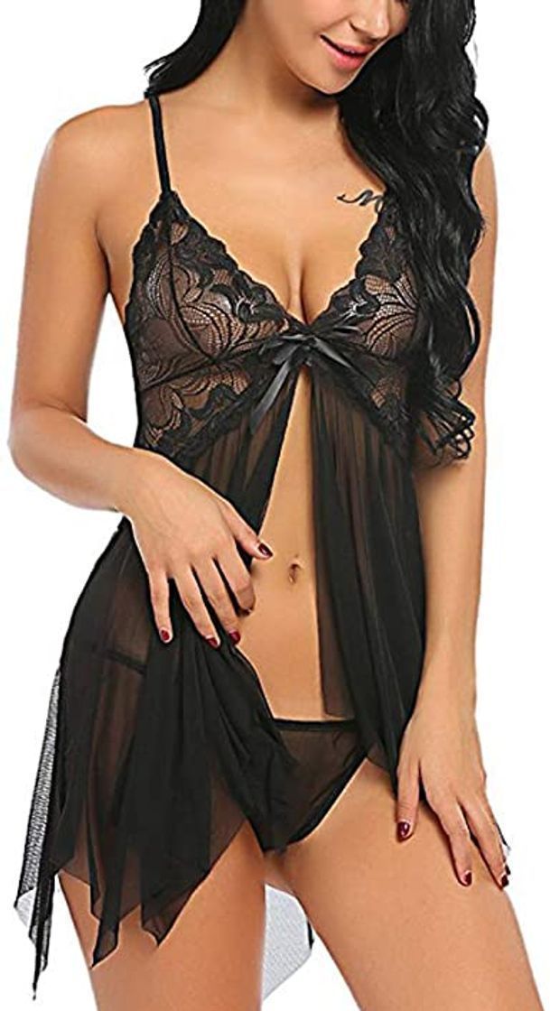 Social Avidlove Mujer Lencería Erotica Pijamas Camisones Encaje con Cordón