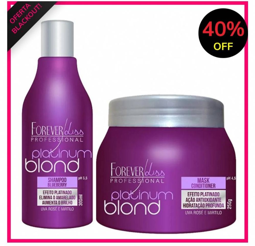 Moda Kit Platinum Blond Manutenção Desamarelador - Forever Liss ...