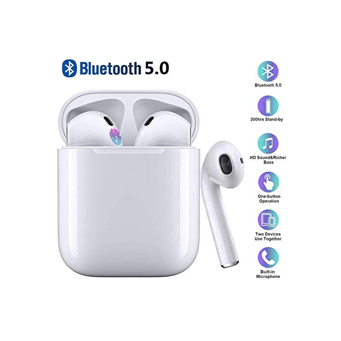 Producto Auriculares inalámbricos, Auriculares Bluetooth 5.0, Auriculares Impermeables con micrófono, reducción de Ruido