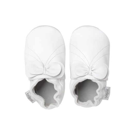 Bobux BB 4234 - Zapatos de bebé con lazo blanco Talla