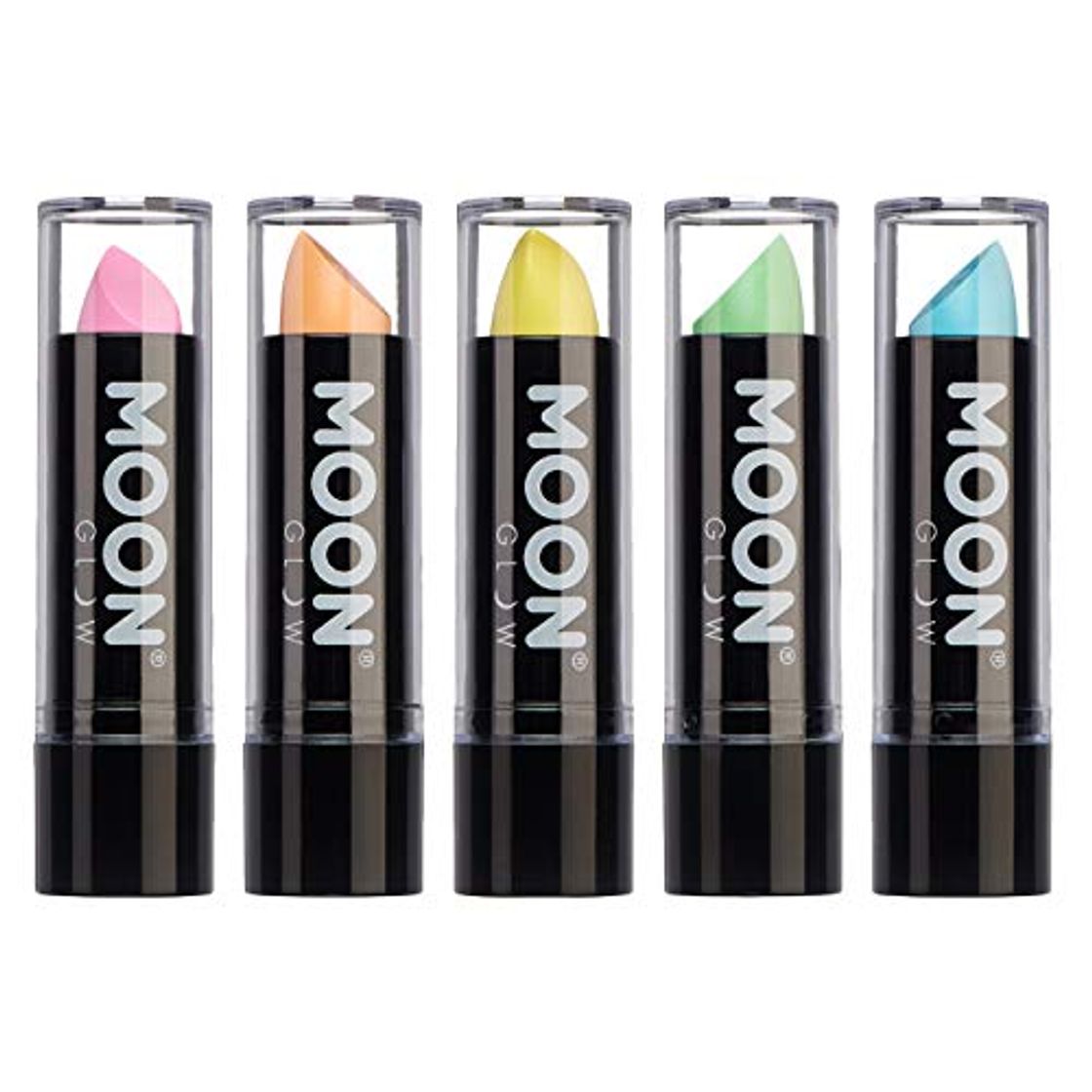 Belleza Moon Glow - Barra de labios neón UV 4.5g Pastel Set de 5 colores  - produce