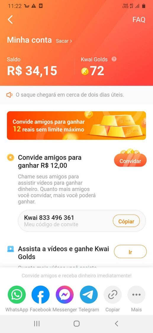 Social Venha ganhar 💰 assistindo vídeos 