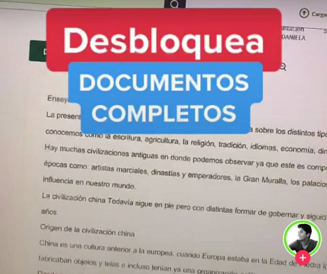 Moda Desbloquear documentos 