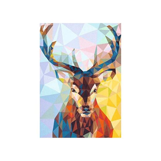 MXJSUA DIY 5D Diamond Painting Kits de perforación Redondos completos Rhinestone Picture Art Craft para decoración de la Pared del hogar 30x40 cm Sika Deer