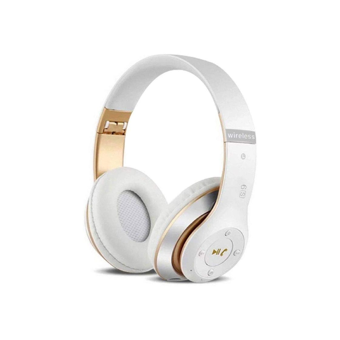 Social Auriculares Cerrados Inalámbricos 6S, Alta fidelidad Estéreo Auriculares Estéreo Inalámbricos Plegables, Micrófono