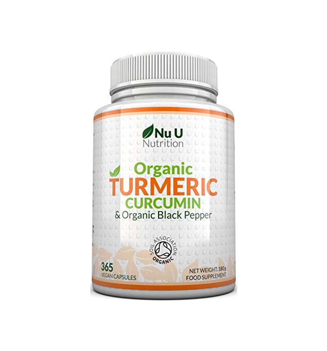 Social Cúrcuma Curcumina Orgánica y Pimienta Negra Orgánica, 365 Cápsulas (Suministro Para 1
