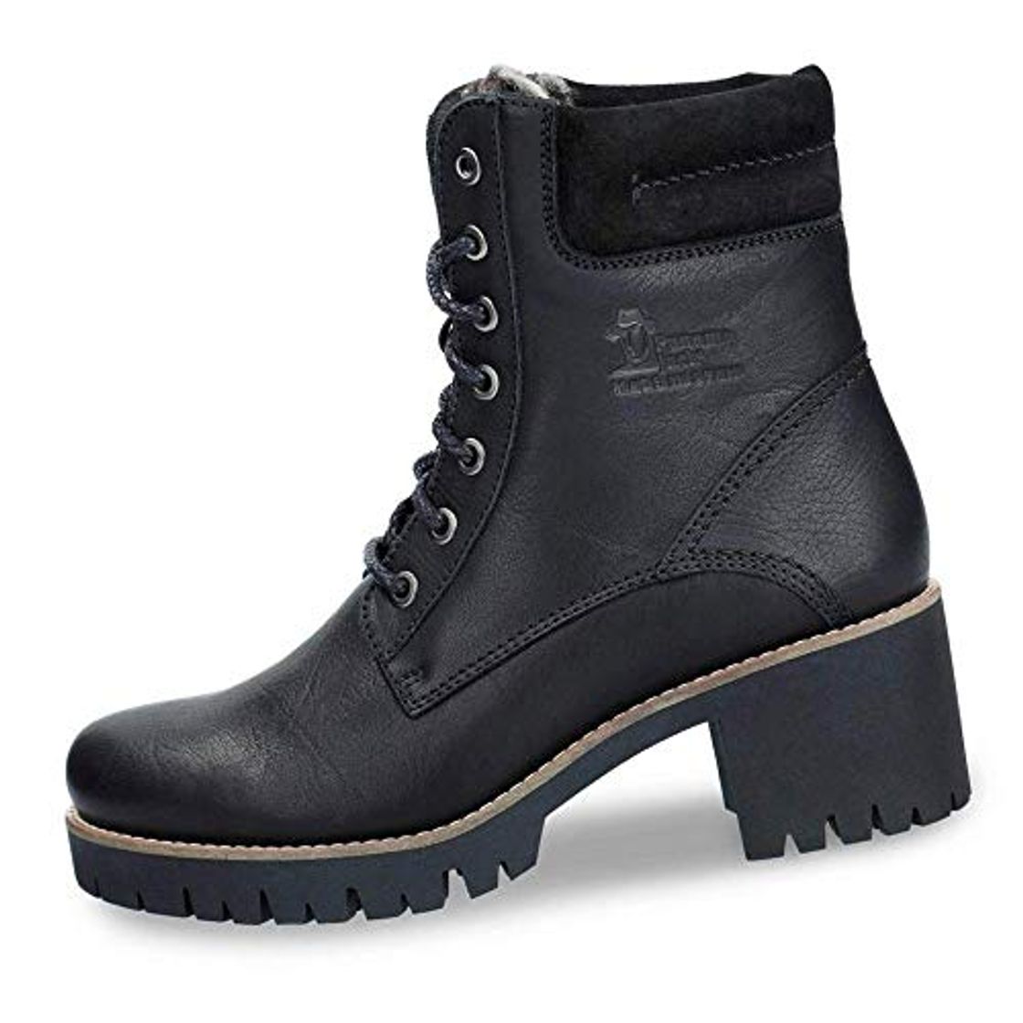 Moda Panama Jack Phoebe, Botas Militar para Mujer, Negro