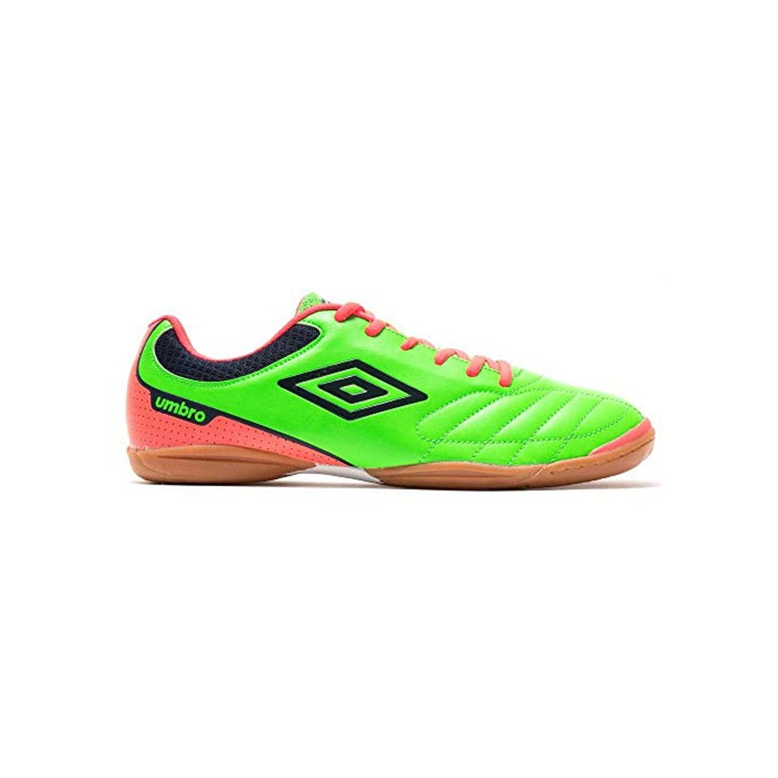 Social Umbro Futsal Attak IC, Zapatilla de fútbol Sala, Green-Orange-Navy, Talla 8.5 US