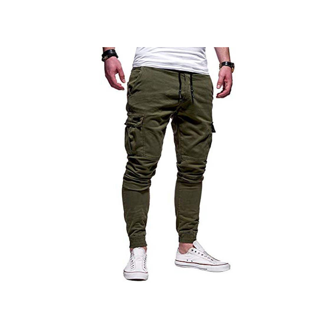 Fashion VANVENE - Pantalones casuales para hombre