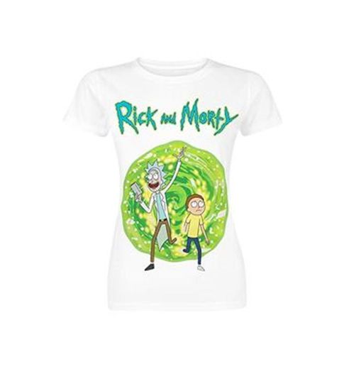 Camiseta Rick y Morty para Mujer Wubba Lubba Dub Dub Cotton White