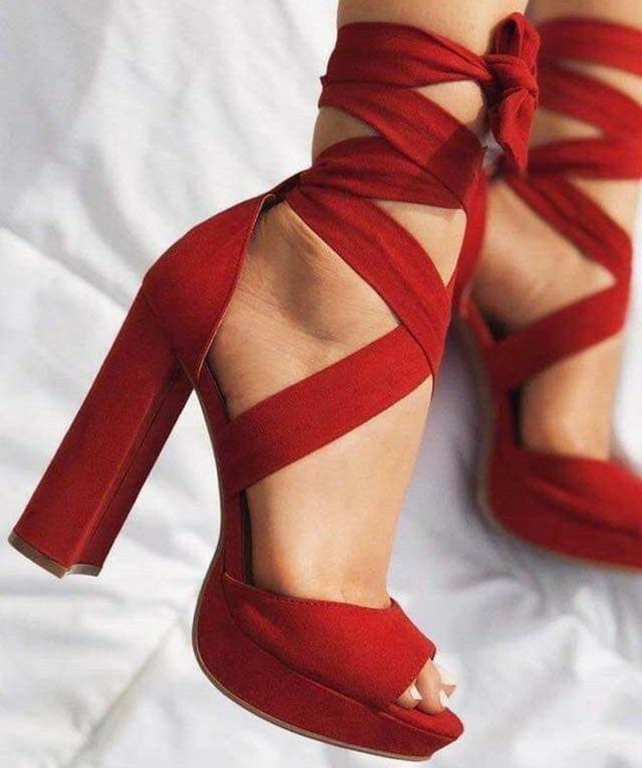 Moda sapato vermelho 