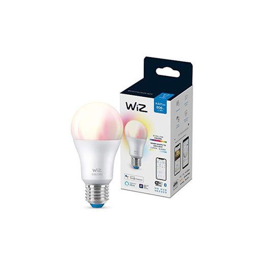 Wiz bombilla Wifi y bluetooth LED regulable colores A60 60w E27, 2200-6500K,