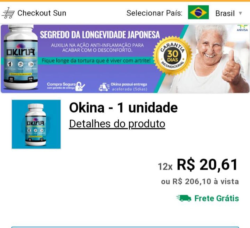 Moda Okina .. controle seu organismo.Contra o envelhecimento prec