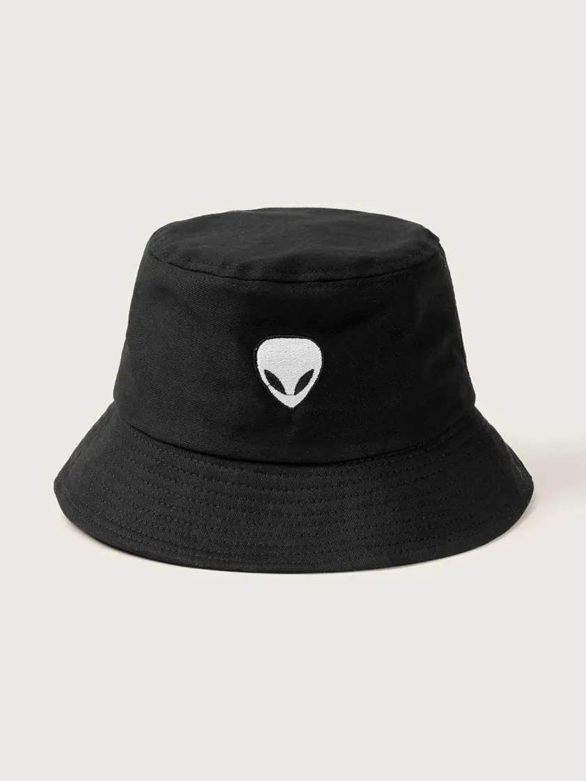 Social Alien Pattern Bucket Hat