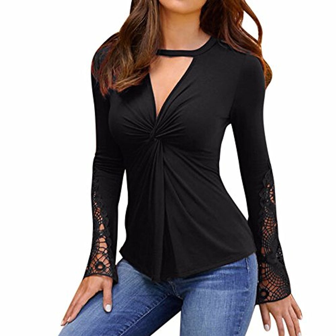 Social VJGOAL Moda Casual para Mujer Sexy con Cuello en v Patchwork de
