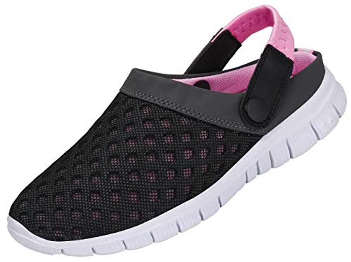 Social SAGUARO Zuecos Mujer Zapatillas de Playa Ligeros Respirable Sandalias Verano Malla Ahueca