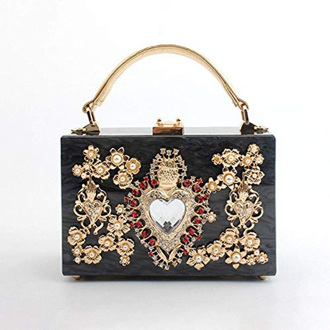 Social EDCV Bolso Bolso de Hombro para Mujer Cena Caja de acrílico Bolsos