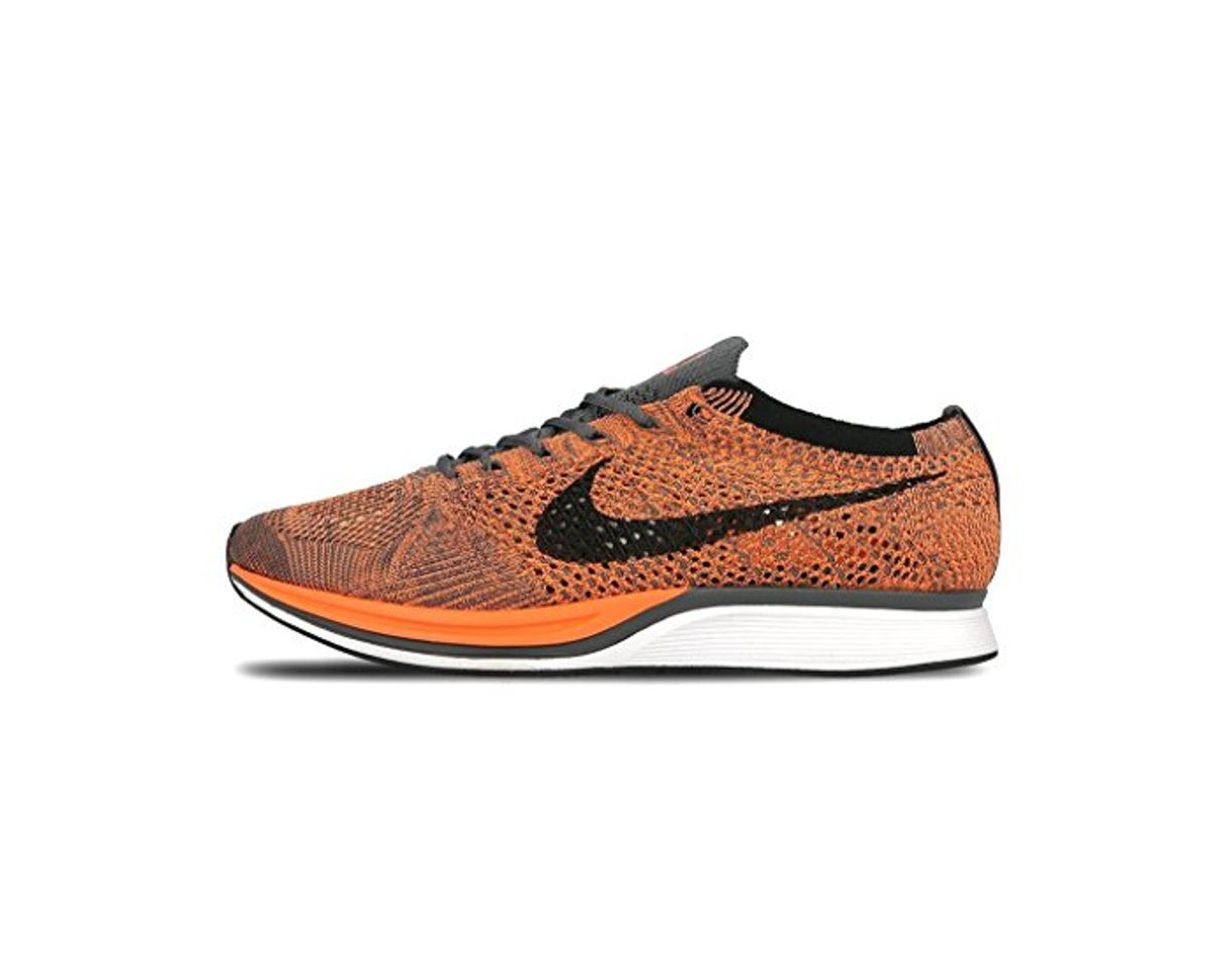 Fashion Nike Flyknit Racer, Zapatillas de Deporte Unisex Adulto, Naranja/Blanco/Gris