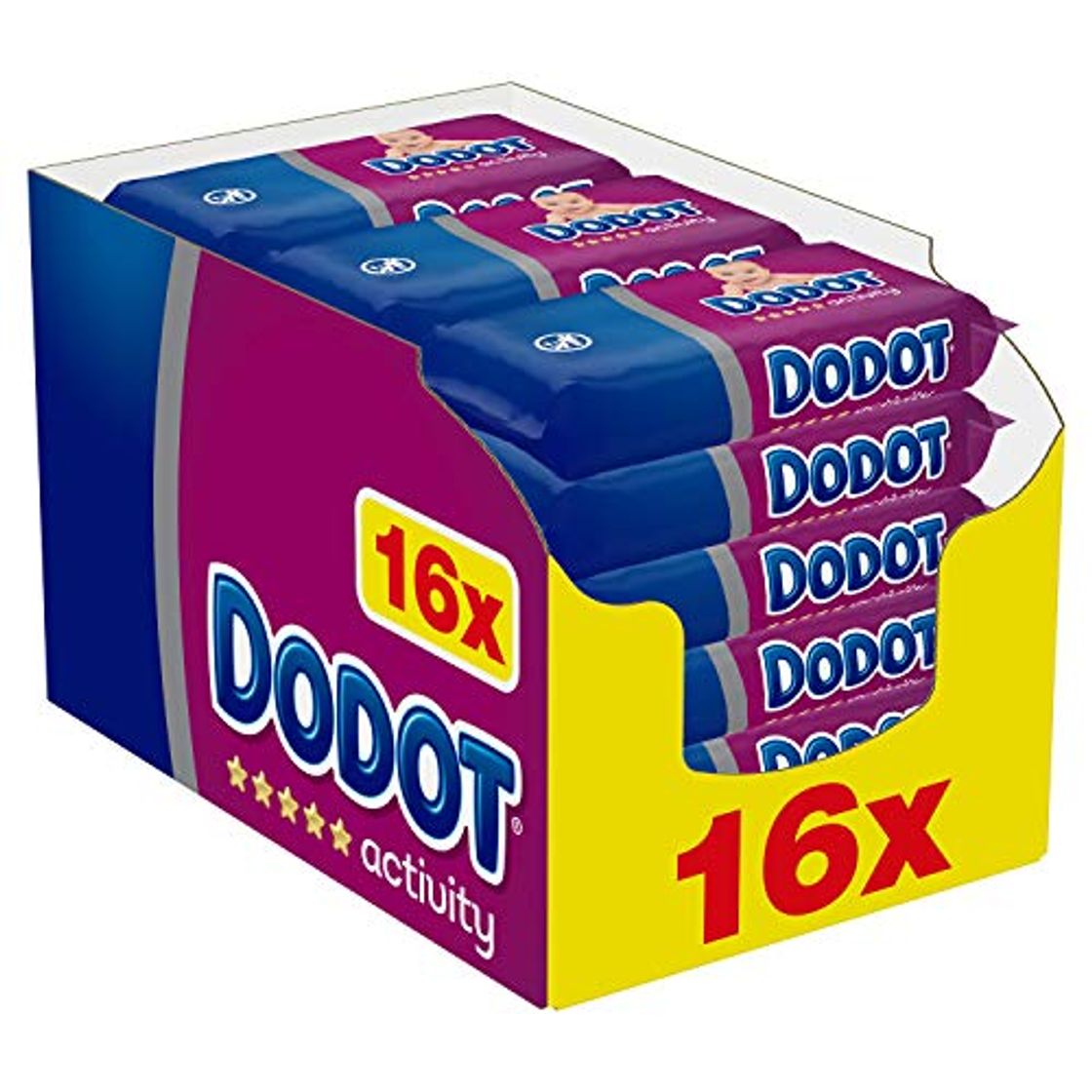 Productos Dodot Activity Toallitas para Bebé 16 Paquetes de 54 Unidades