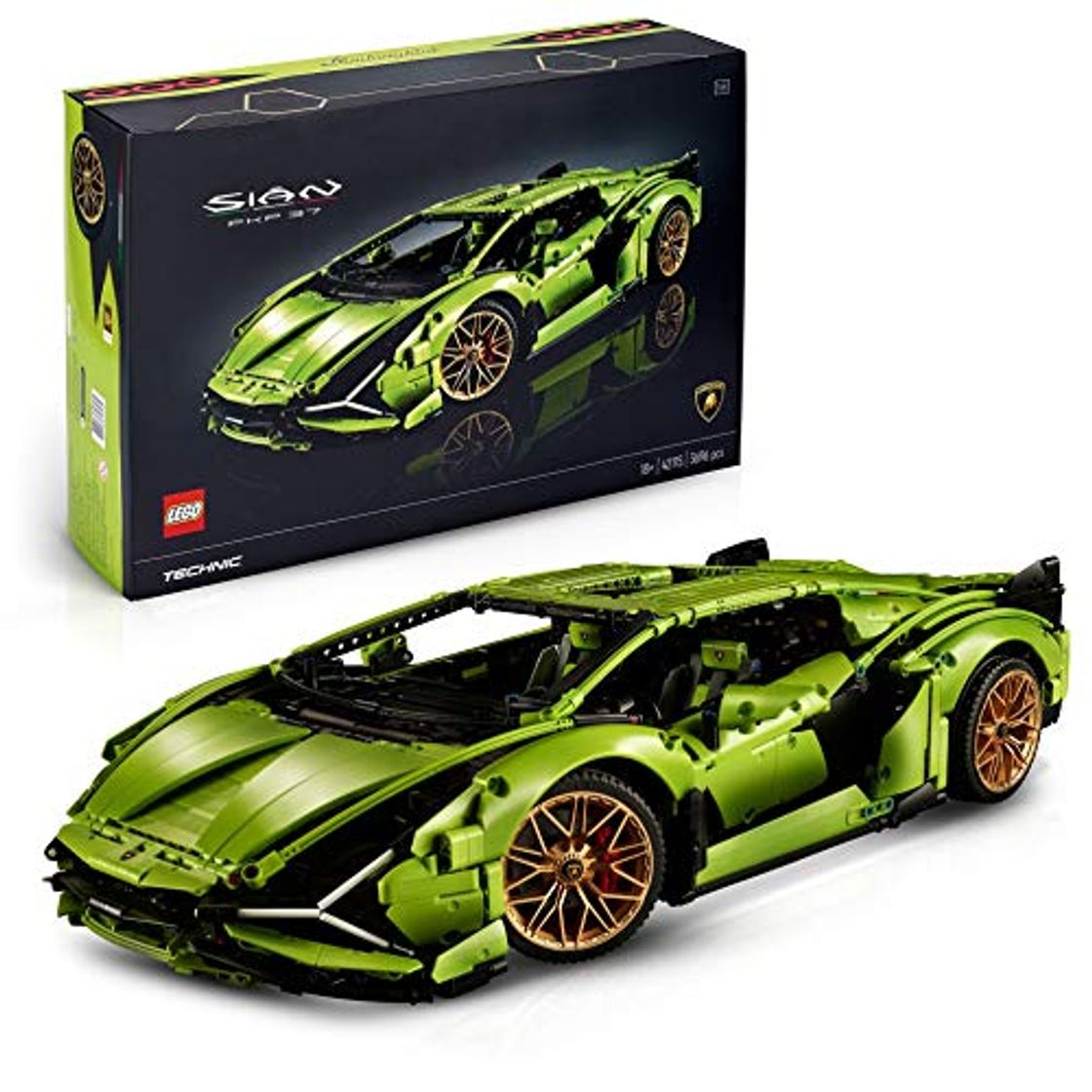 Social LEGO- Technic Lamborghini Sián FKP 37 Coche de Carreras, Set de Construcción