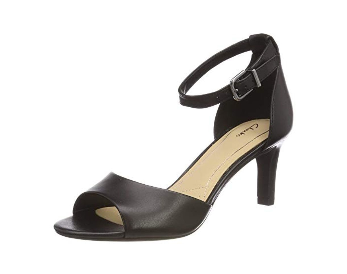 Social Clarks Laureti Grace, Zapatos con Tacon y Correa de Tobillo para Mujer,