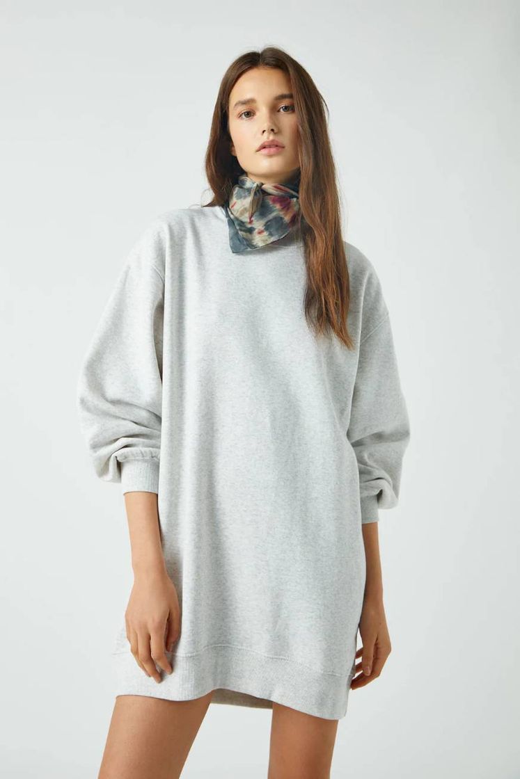Vestido sudadera cuello perkins 