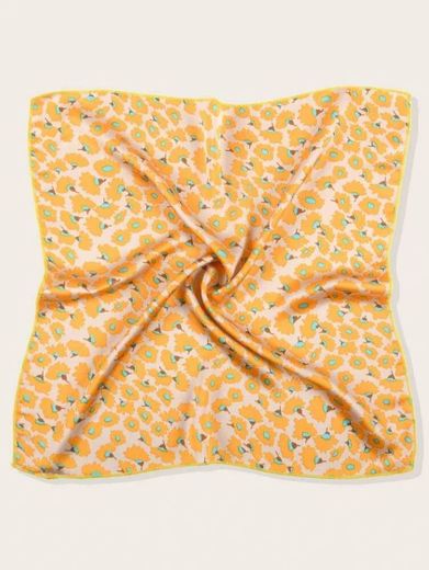 Pañuelo estampado amarillo 