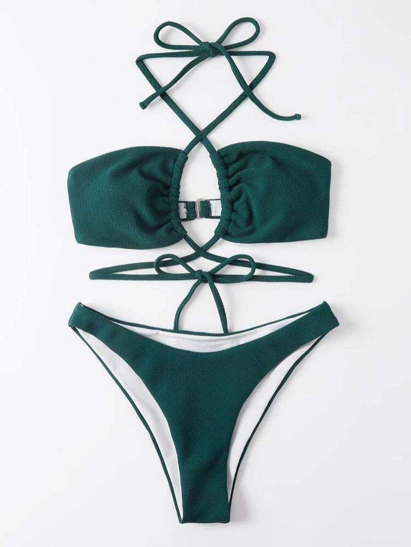 Biquini verde oscuro 
