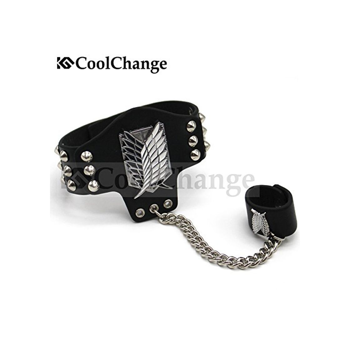 Producto CoolChange Pulsera de Cuero de Ataque a los Titanes en Piel PU con Anillo