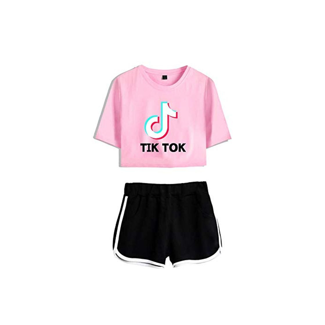 Social Tops Corto y Pantalones Cortos para Niñas 23 Piezas Camiseta de Manga Corta TIK Tok con Pantalón Corto Conjunto Superior Correr Chándal Verano Casual Ropa Deportiva Pijamas Ropa de Yoga