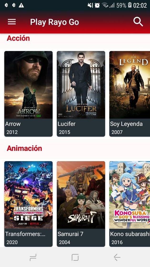 App Play Rayo - Peliculas Gratis HD 