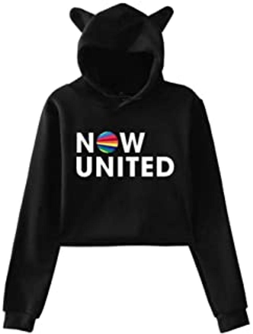 Fashion WAMNI 2020 Now United Better Album Cat Hoodie Mujeres Better Now United Lyrics Pullover Chica Kawaii Ropa Encantadora Sudaderas Rosa rosa XS