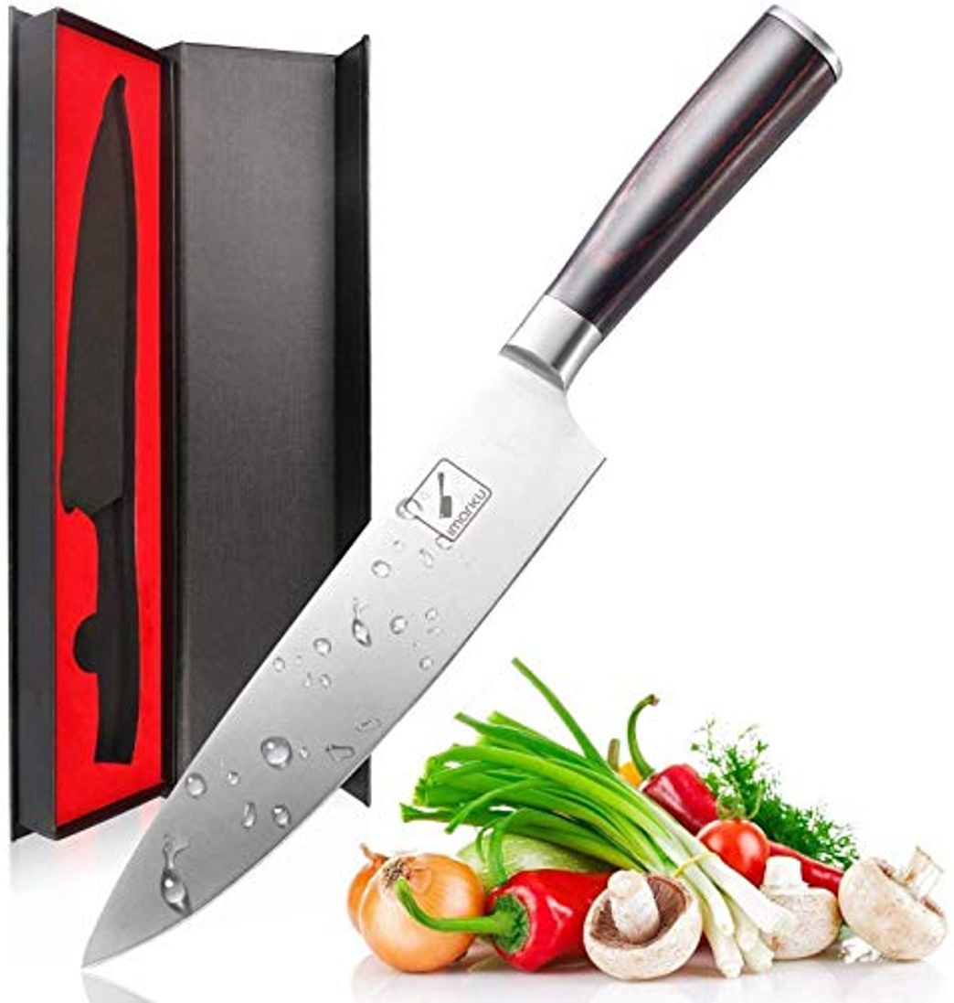 Product imarku Cuchillos de Cocinero Profesional, Cucihllo Chef de Acero Inoxidable Cuchillo Cocinero