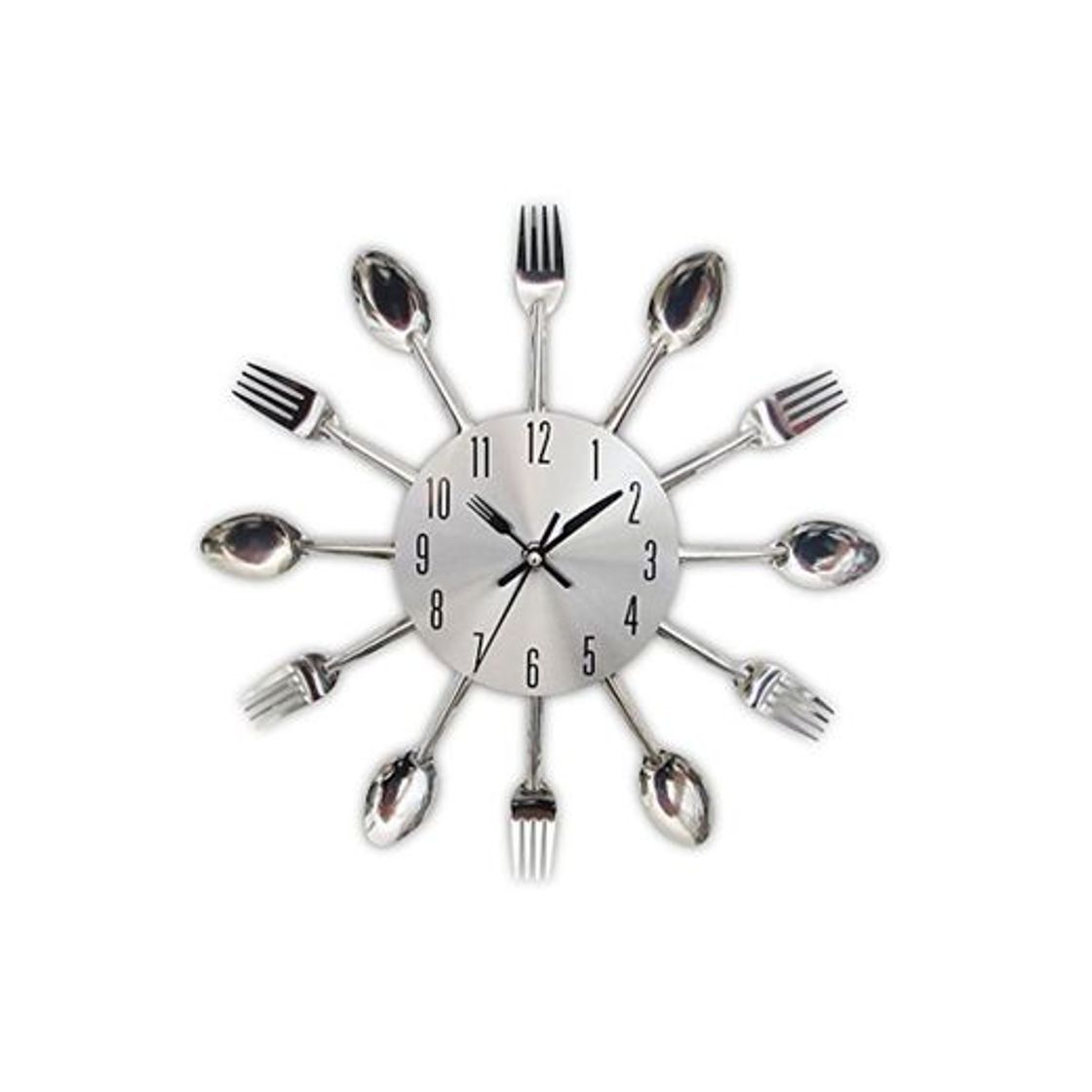 Product Reloj de cocina efecto espejo con diseño de cuchara