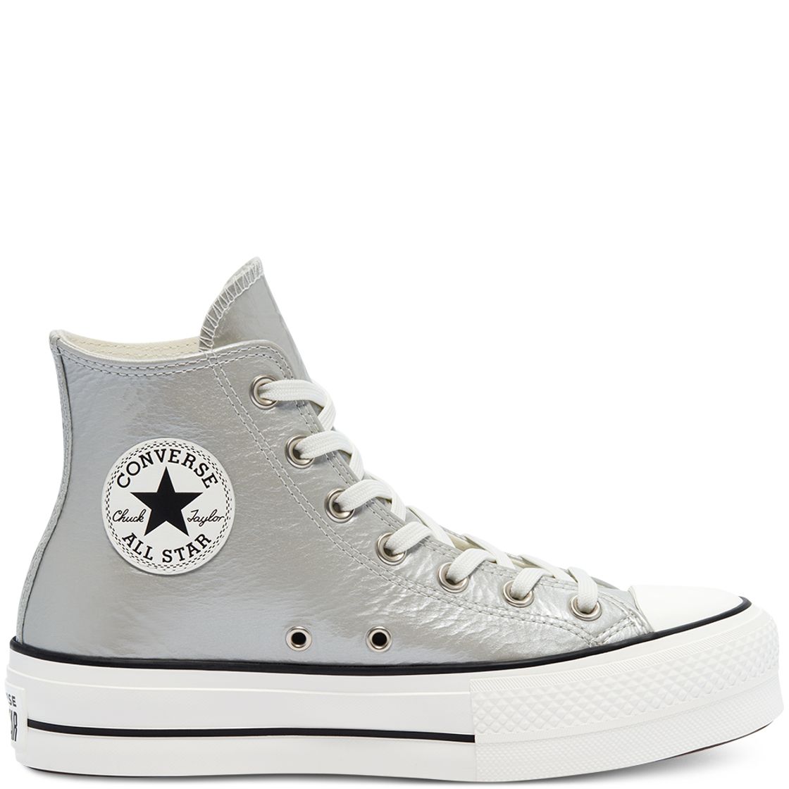 Fashion Womens Metallic Classics Platform Chuck Taylor All Star High Top