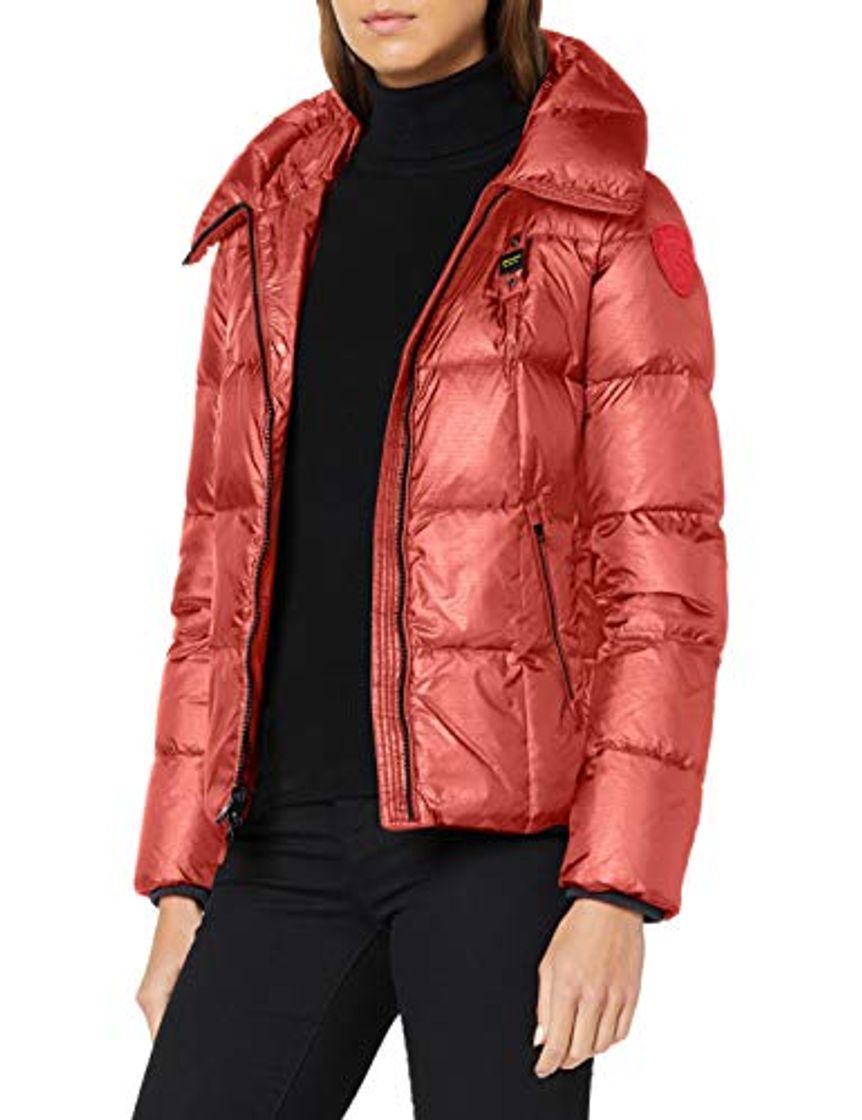 Social Blauer Giubbini Corti Imbottito Piuma Chaqueta Deportiva, Rojo