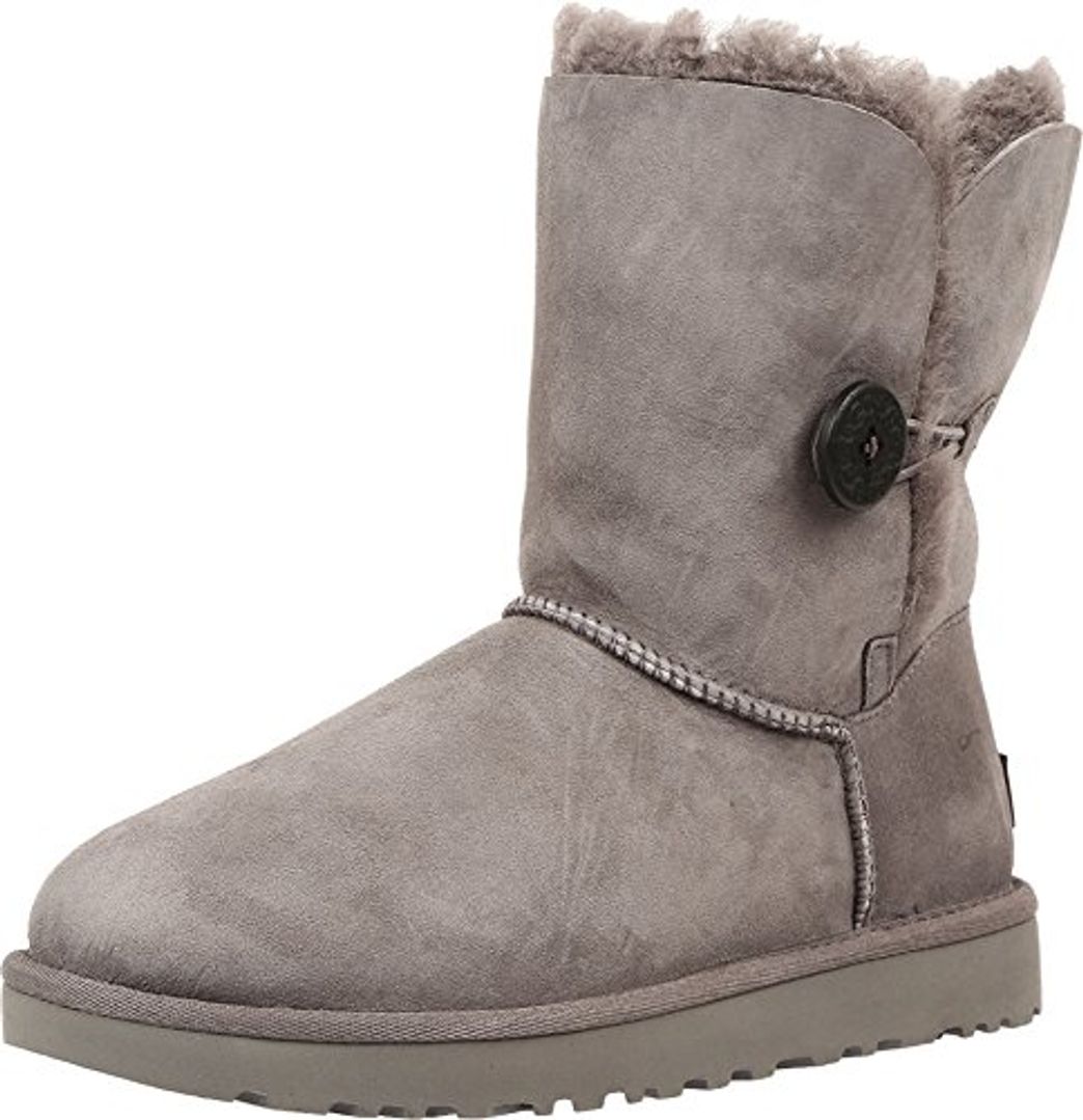 Social UGG Female Bailey Button II Classic Boot, Grey, 6