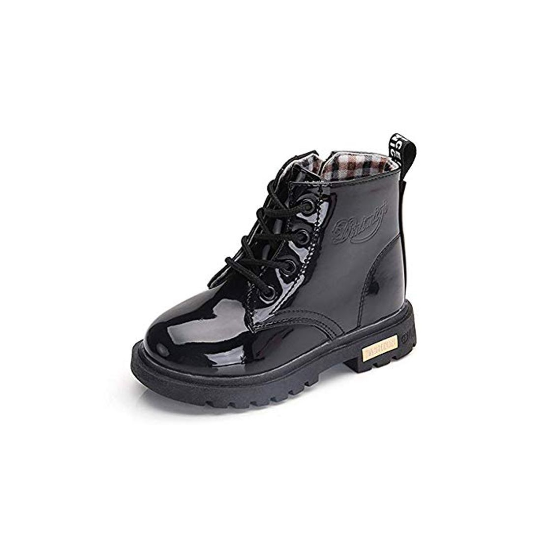 Social Botas Niño Botines Niña Botas de Invierno Antideslizante Botas de Nieve Transpirable Martin Botas Negro 25